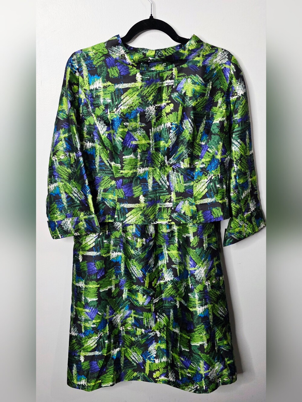 Vintage 60s Mod Abstract Graphic Print Shift Dress